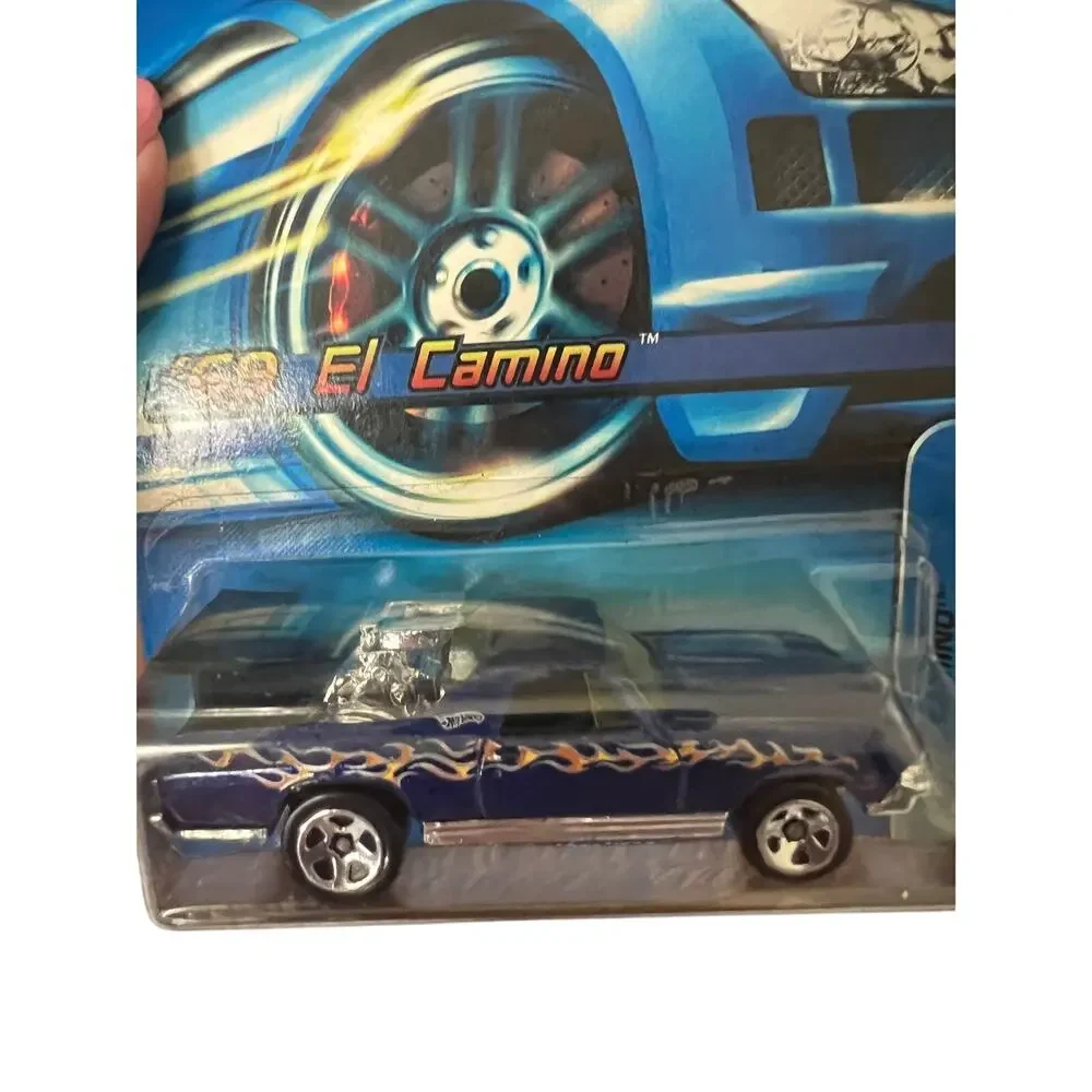 Hot Wheels 1969 El Camino Die Cast Car 171 Blue Flames Silver Yellow New 1:64